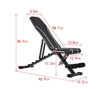 Thumbnail for Adjustable Fitness Bench dimension - Joyfit