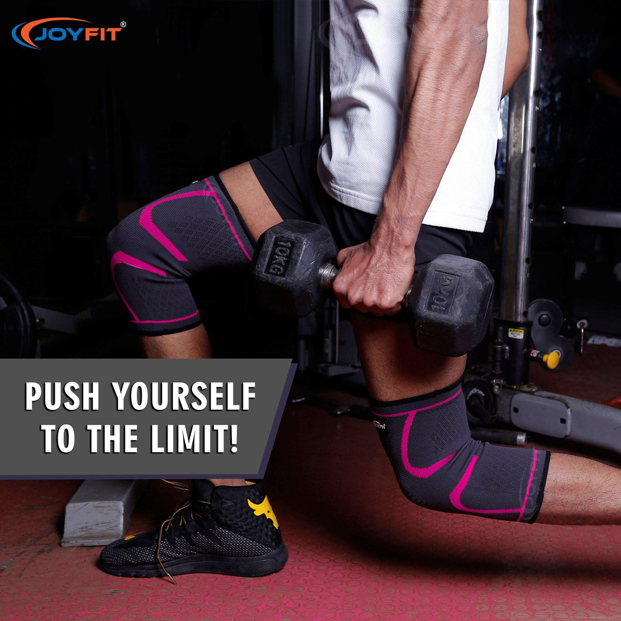 Knee Sleeves with Ventilated Patella (Pink) - Joyfit