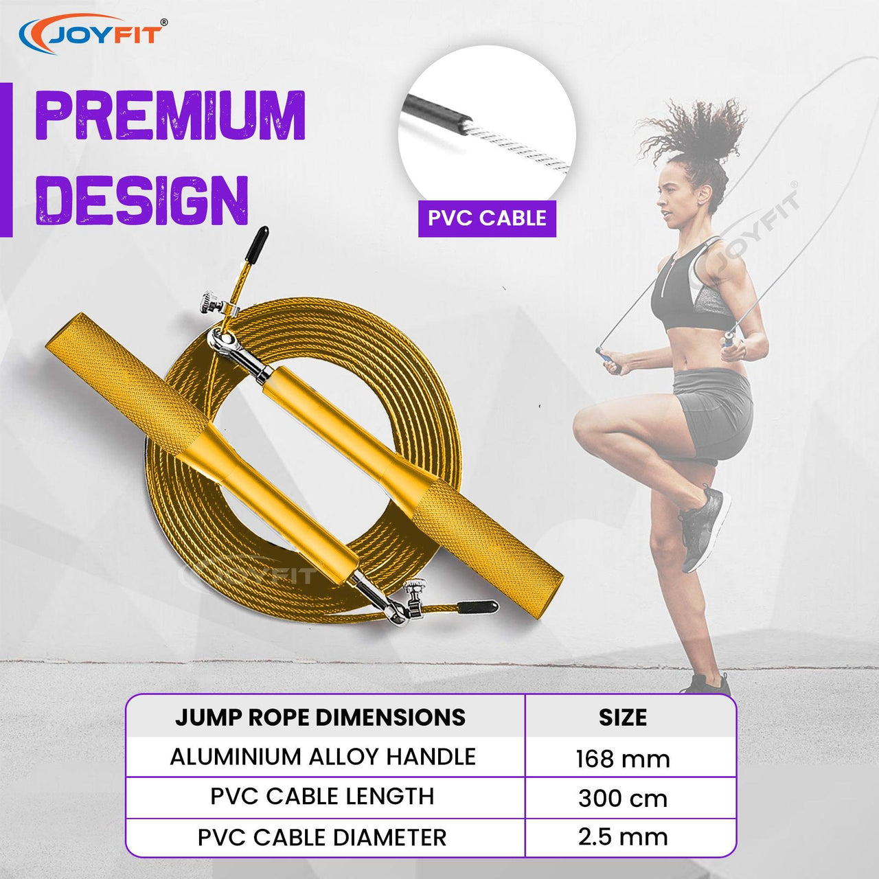 Adjustable Skipping Rope - Joyfit