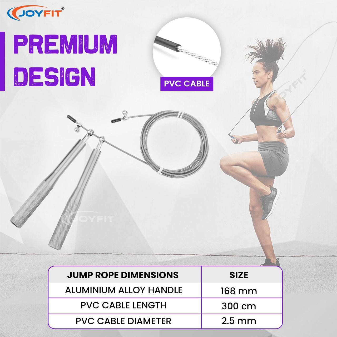 Adjustable Skipping Rope - Joyfit