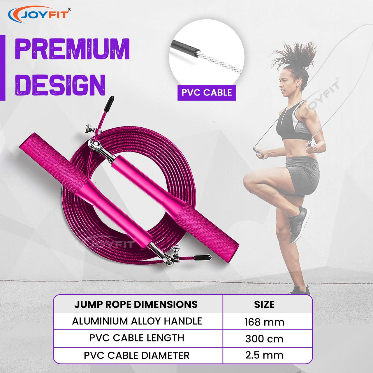 Adjustable Skipping Rope - Joyfit