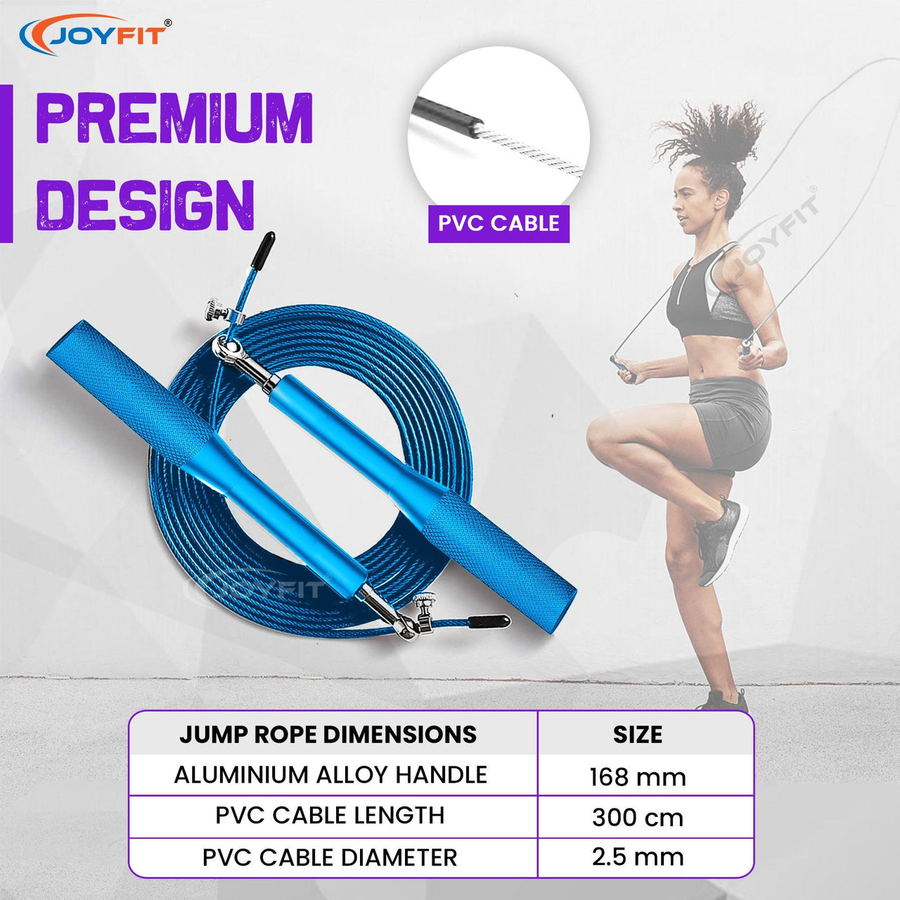 Adjustable Skipping Rope - Joyfit