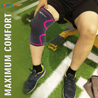 Thumbnail for Knee Sleeves with Ventilated Patella (Pink) - Joyfit