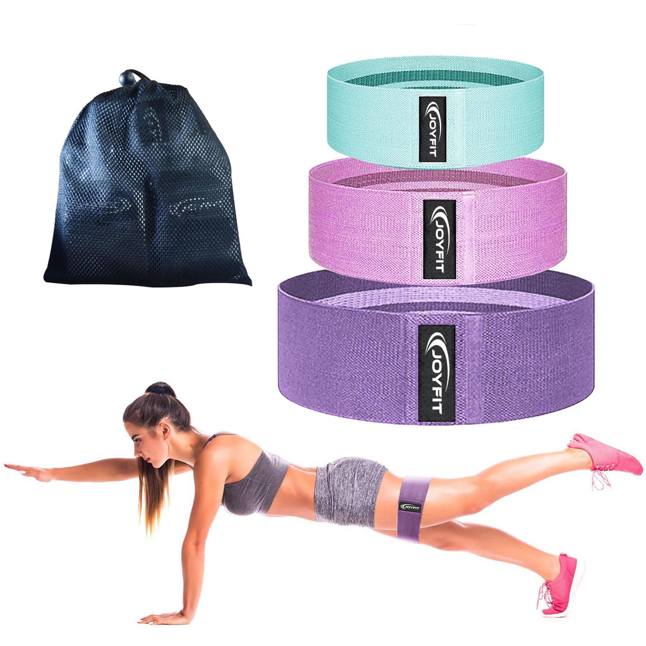 Non-slip, Elastic Hip Bands Set - Joyfit