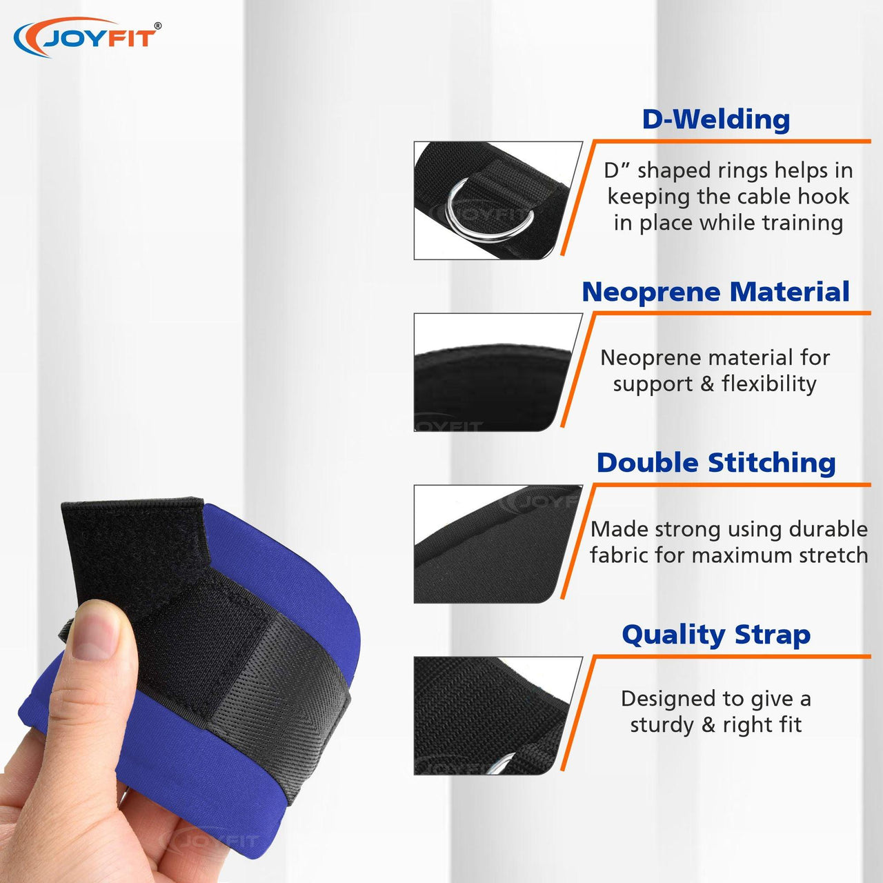 Ankle Straps With D Ring - Joyfit