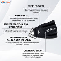 Thumbnail for Wide Padded Ankle Straps with Triangle Rings - Joyfit