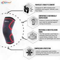 Thumbnail for Knee Sleeves with Ventilated Patella (Red) - Joyfit