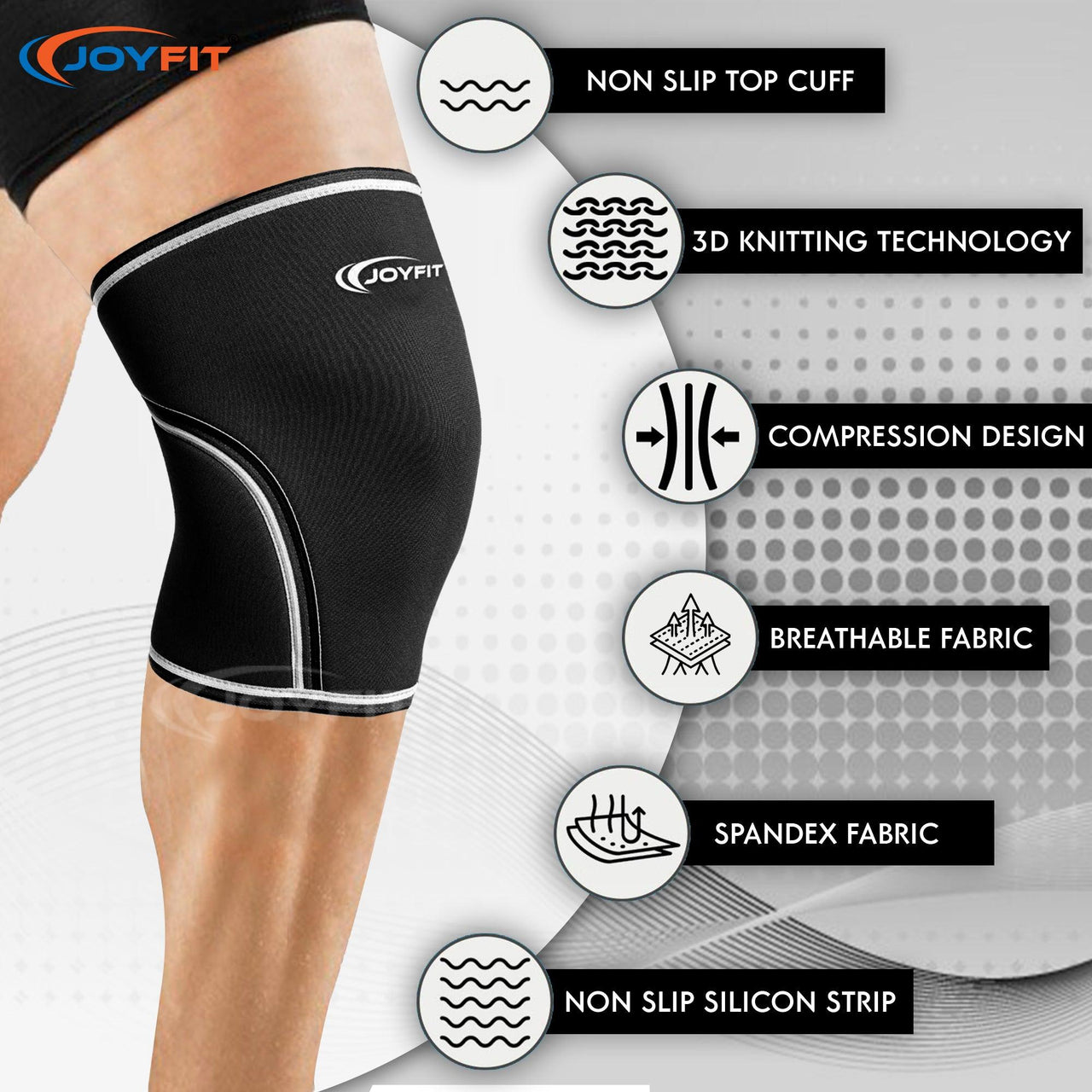 Short Knee Sleeves for Complete Knee Support - Joyfit
