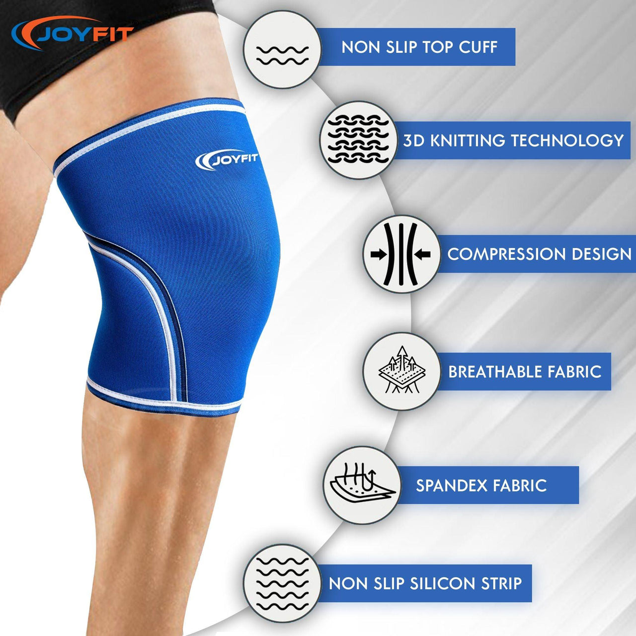 Short Knee Sleeves for Complete Knee Support - Joyfit