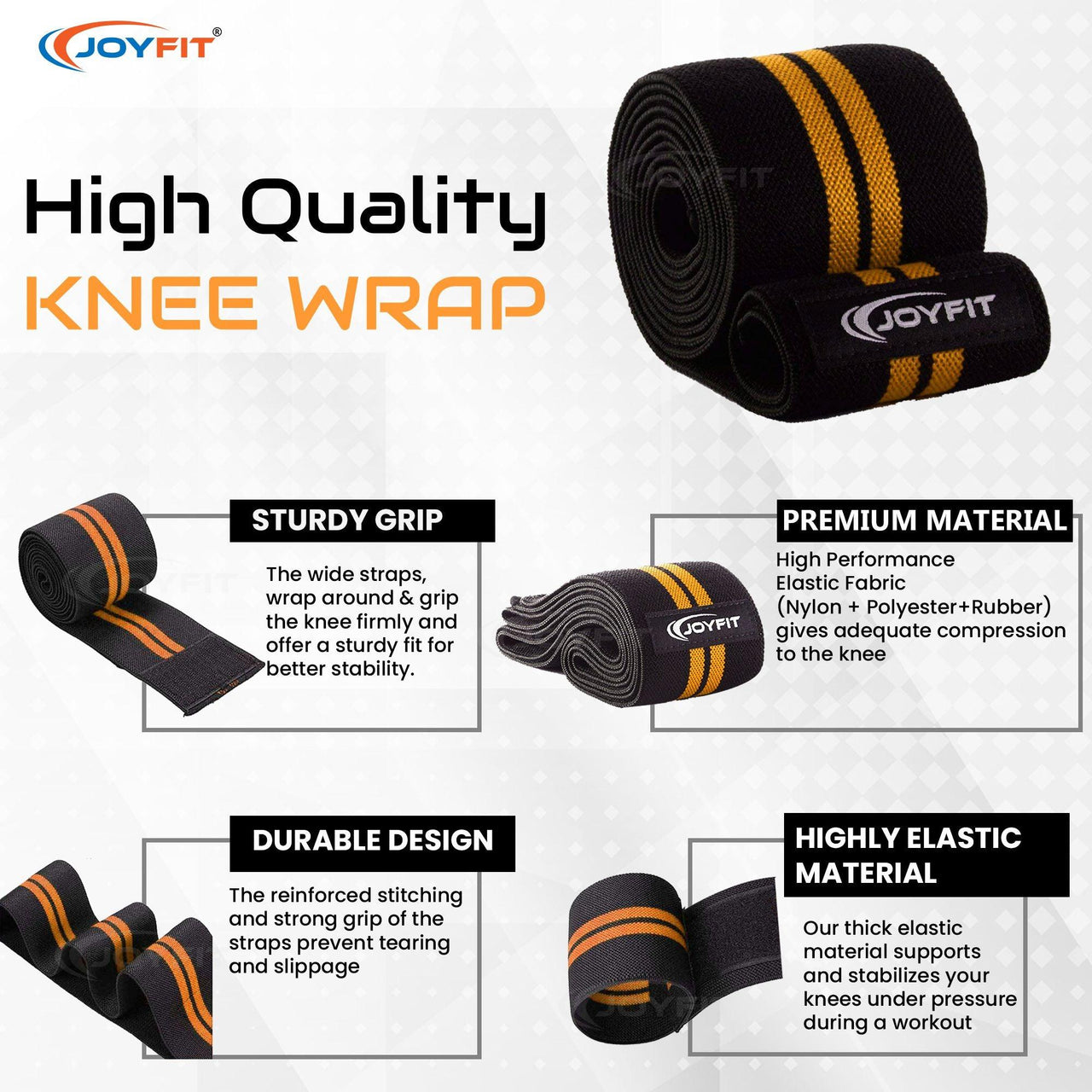 Knee Wraps for Weightlifting - Joyfit