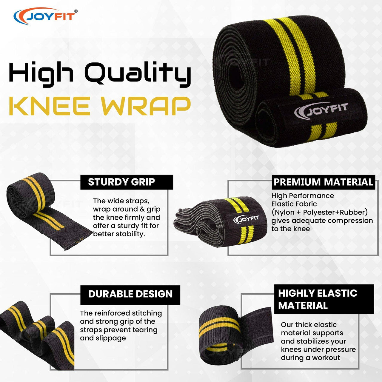 Knee Wraps for Weightlifting - Joyfit