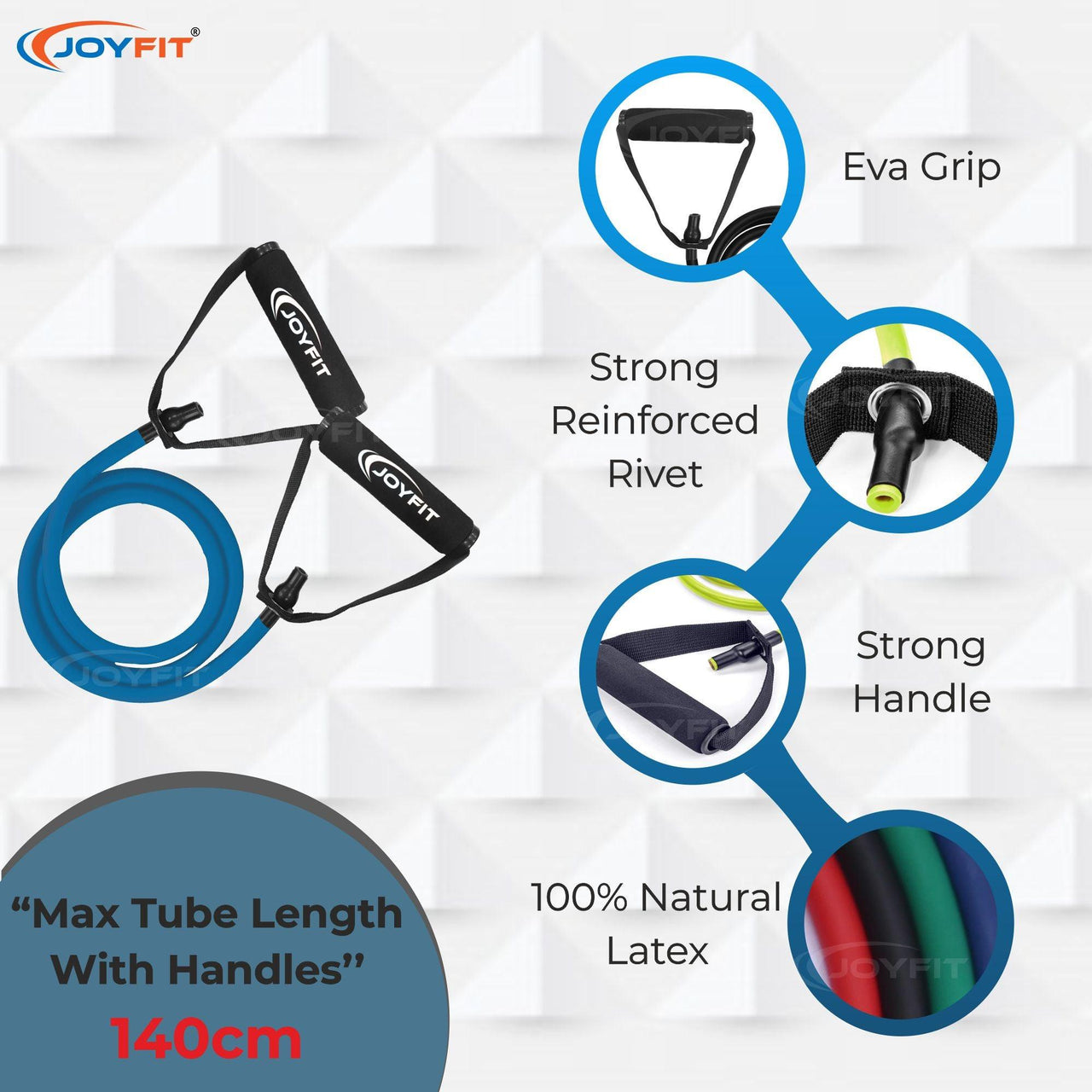 Resistance Tubes with Foam Handles - Joyfit