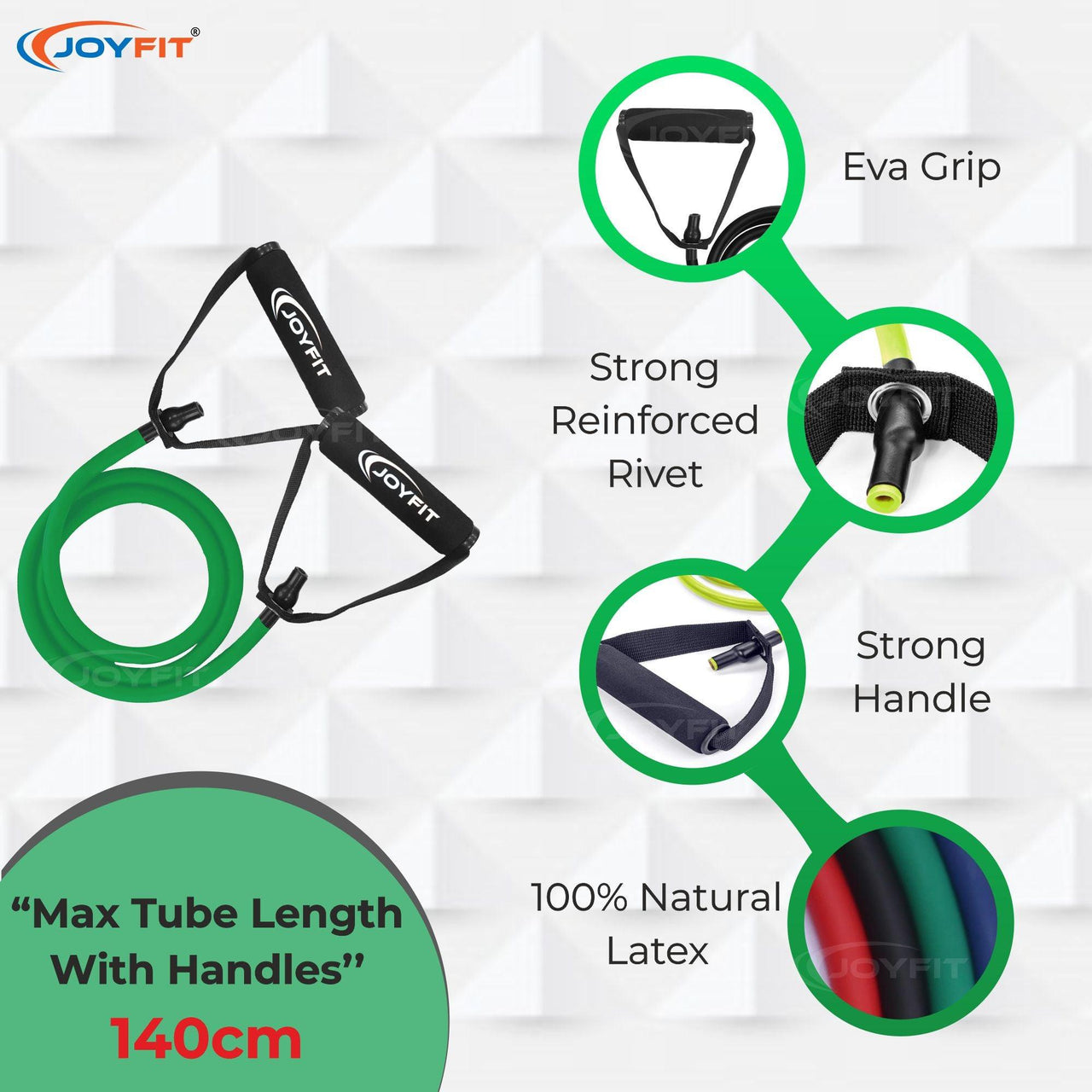 Resistance Tubes with Foam Handles - Joyfit