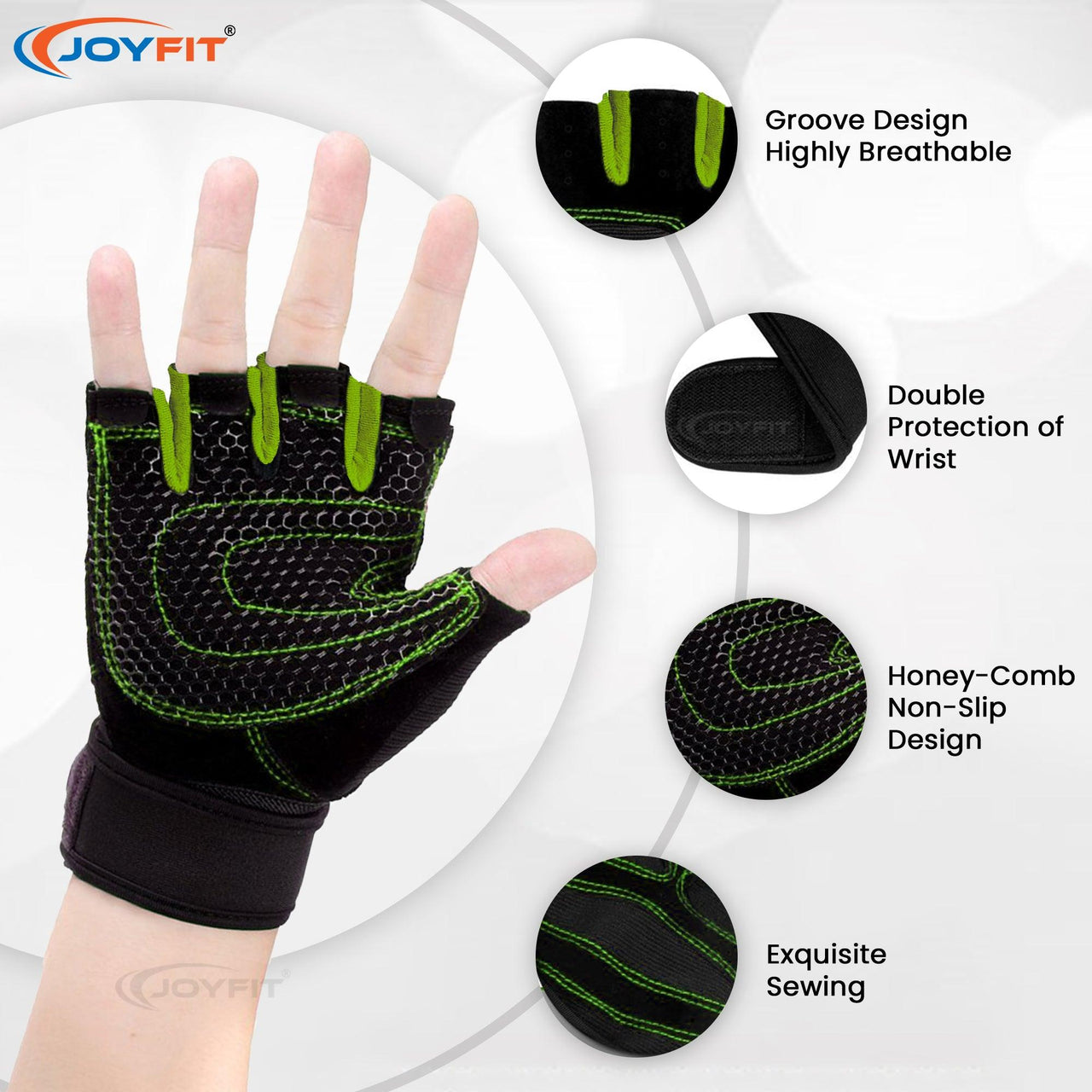High-quality Gloves with Thick Wrist Wrap - Joyfit