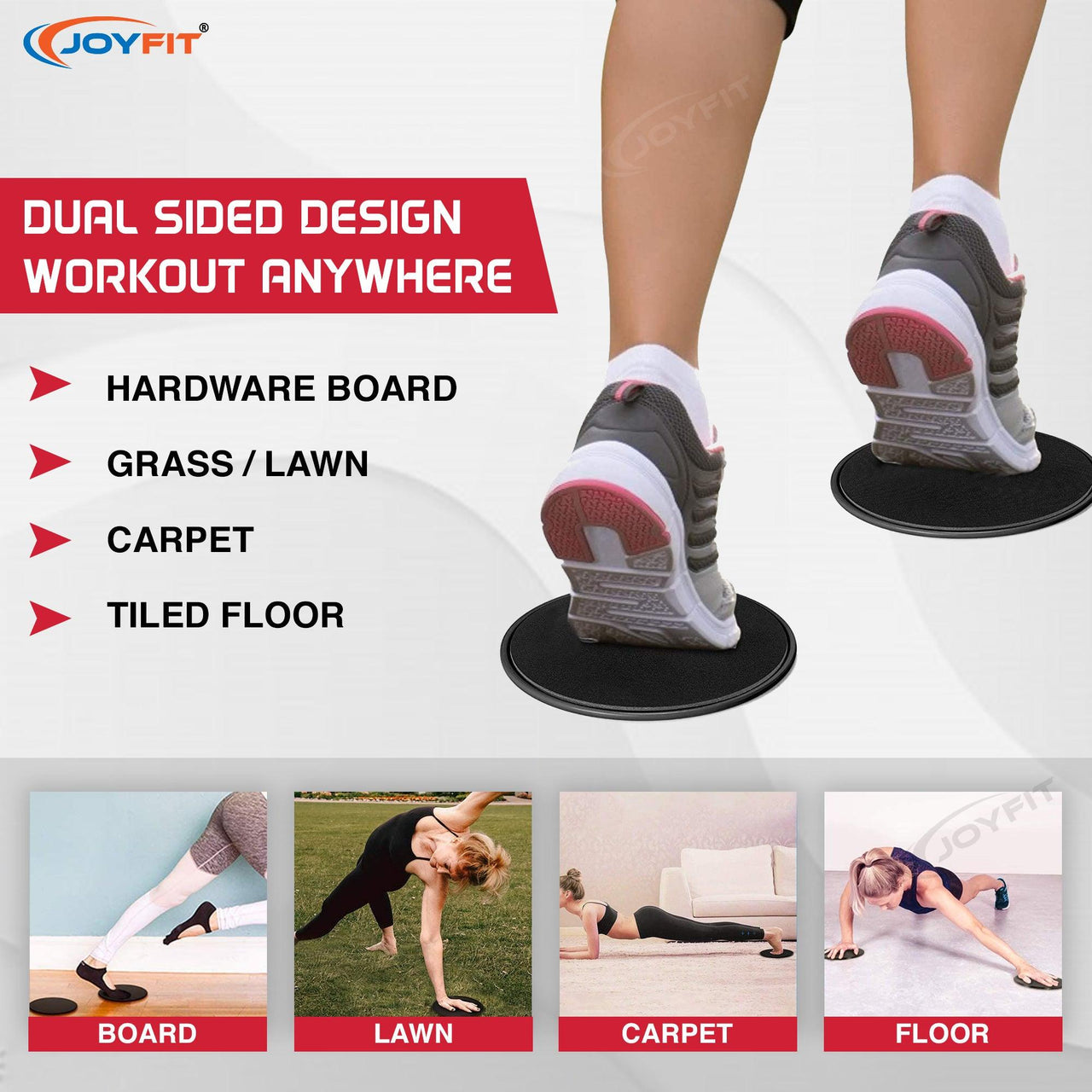 Dual Sided Exercise Gliding Discs/Core Sliders - Joyfit
