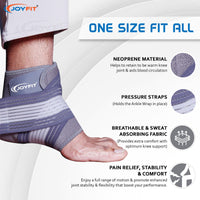 Thumbnail for Adjustable Ankle Support Brace with Straps - Joyfit