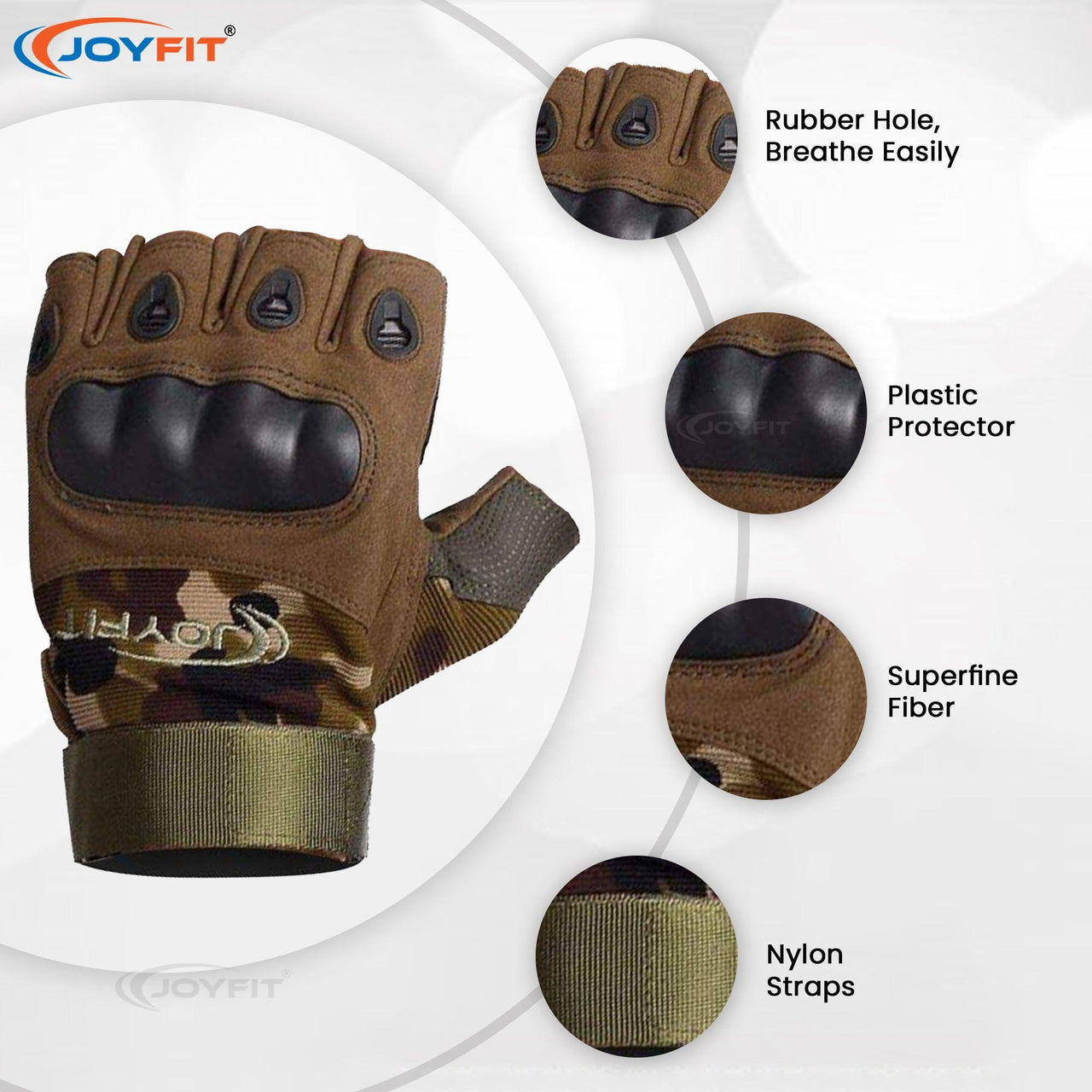 Gym Gloves with Wrist Wraps - Joyfit