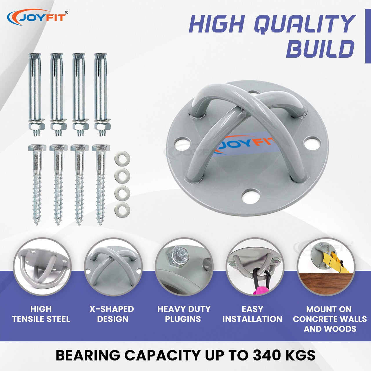 Wall Mount Anchor with bolt and screws - Joyfit