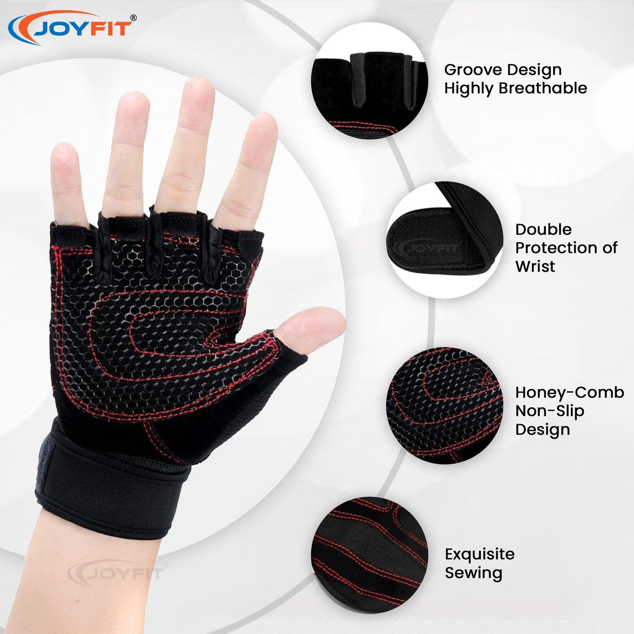 High-quality Gloves with Thick Wrist Wrap - Joyfit