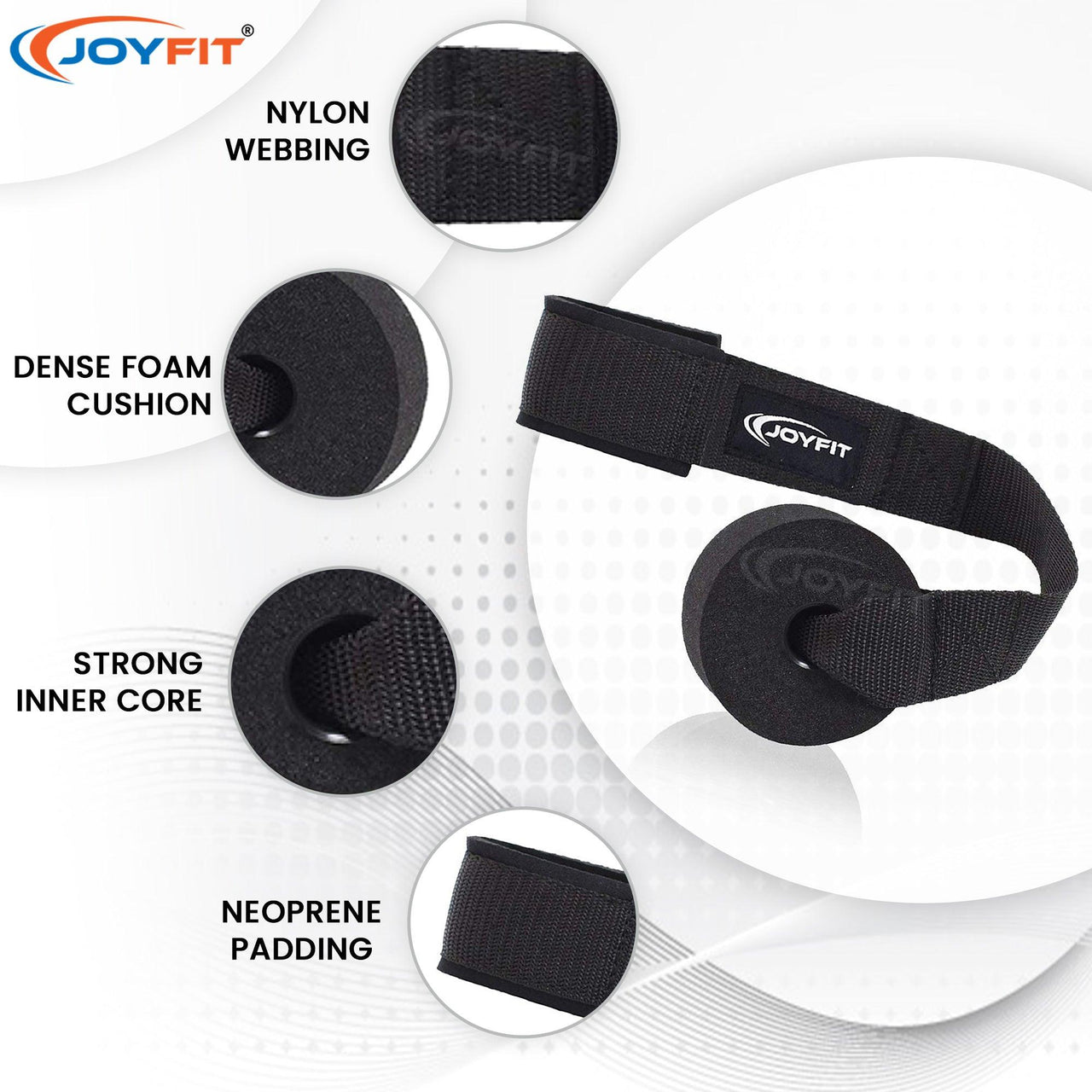 Padded Door Anchor with Loop Connector(Black) - Joyfit