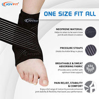 Thumbnail for Adjustable Ankle Support Brace with Straps - Joyfit