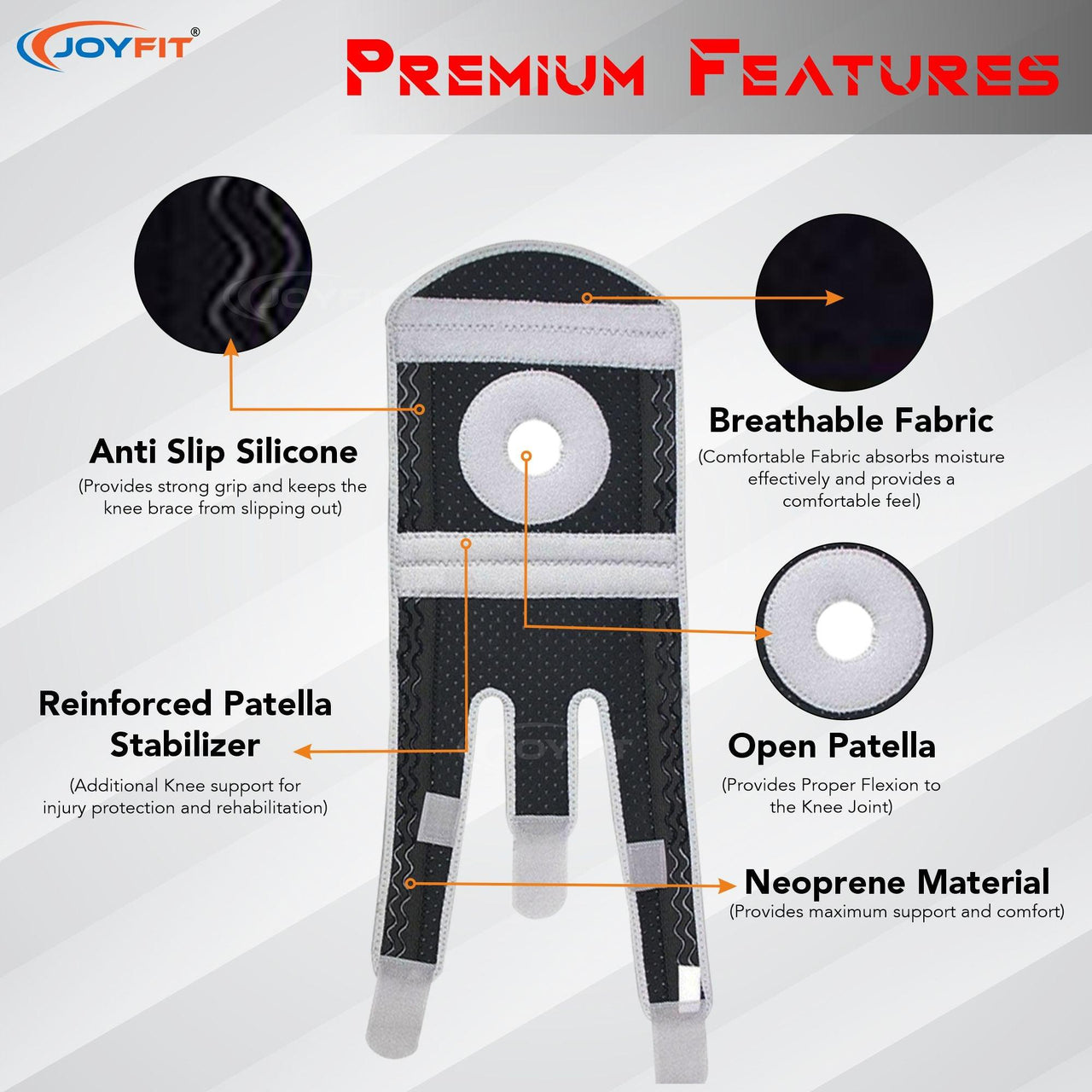 Adjustable Knee Support Brace(Pair) - Joyfit