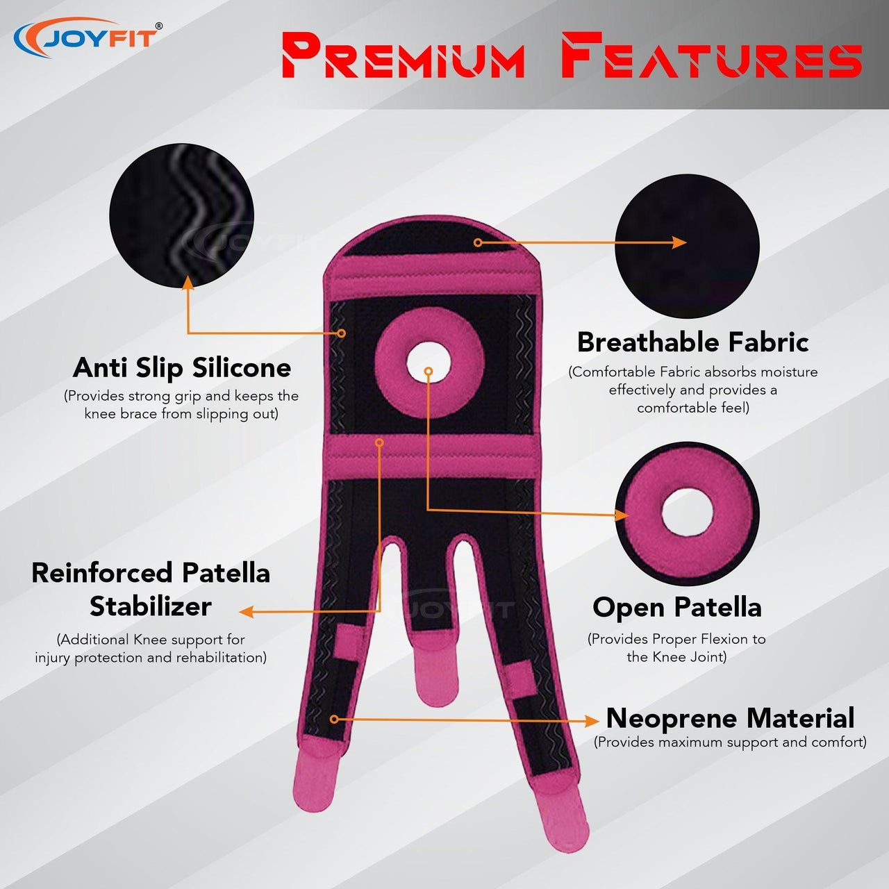 Adjustable Knee Support Brace(Pair) - Joyfit