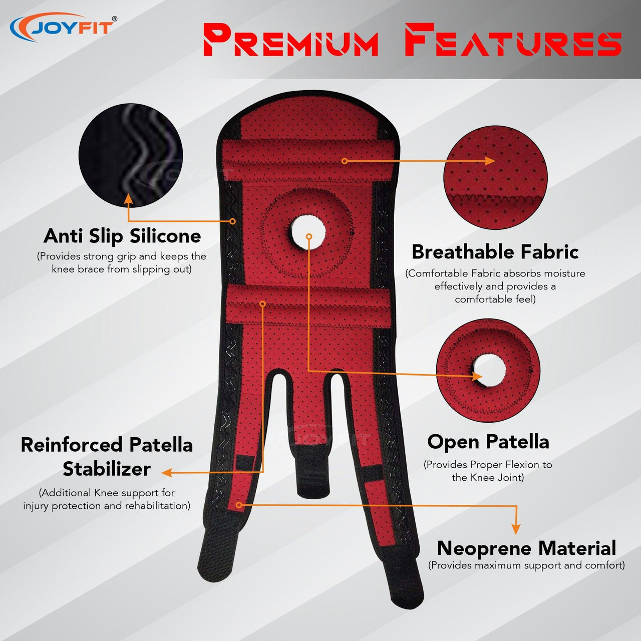 Adjustable Knee Support Brace(Pair) - Joyfit