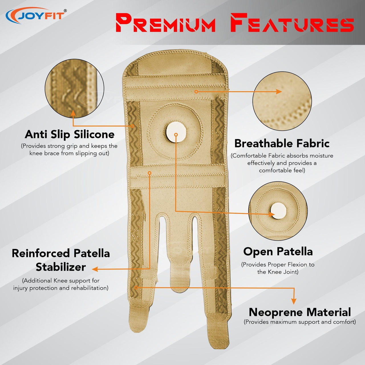 Adjustable Knee Support Brace(Pair) - Joyfit