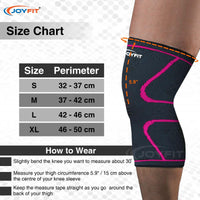 Thumbnail for Knee Sleeves with Ventilated Patella (Pink) - Joyfit