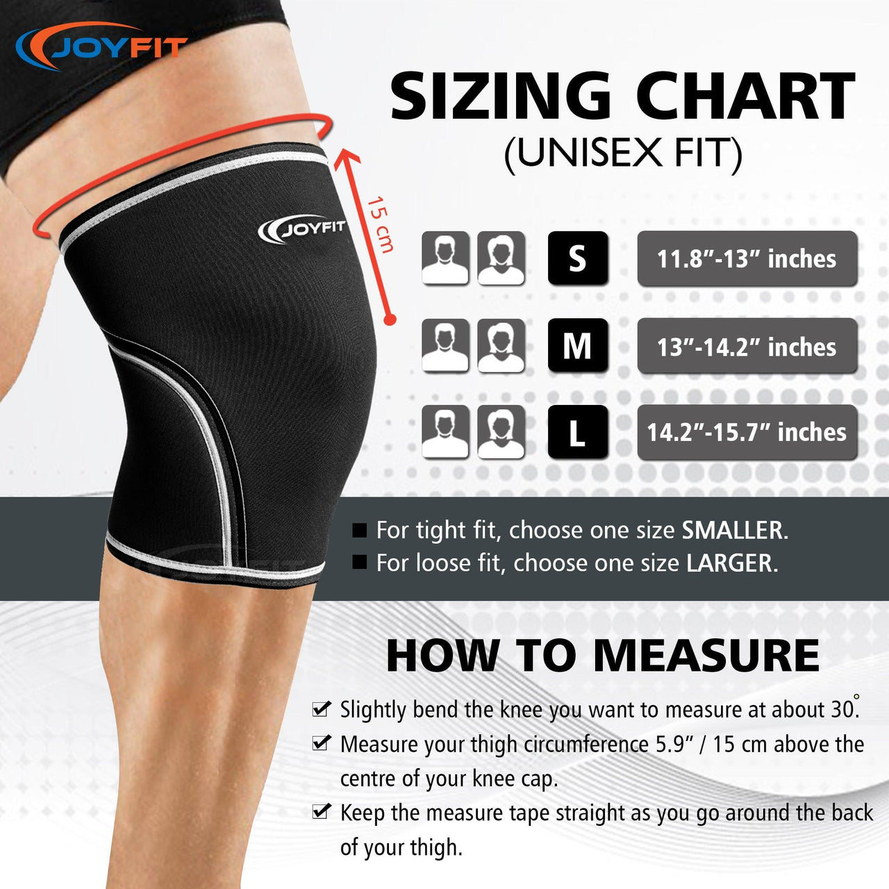 Short Knee Sleeves for Complete Knee Support - Joyfit