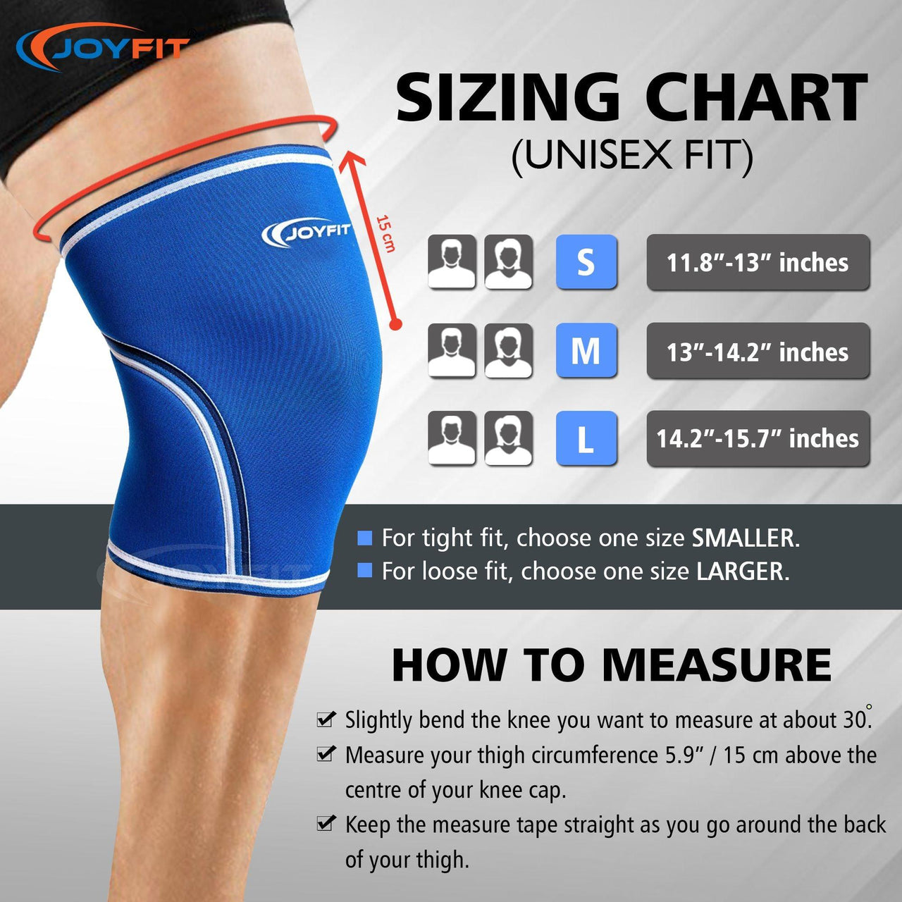 Short Knee Sleeves for Complete Knee Support - Joyfit