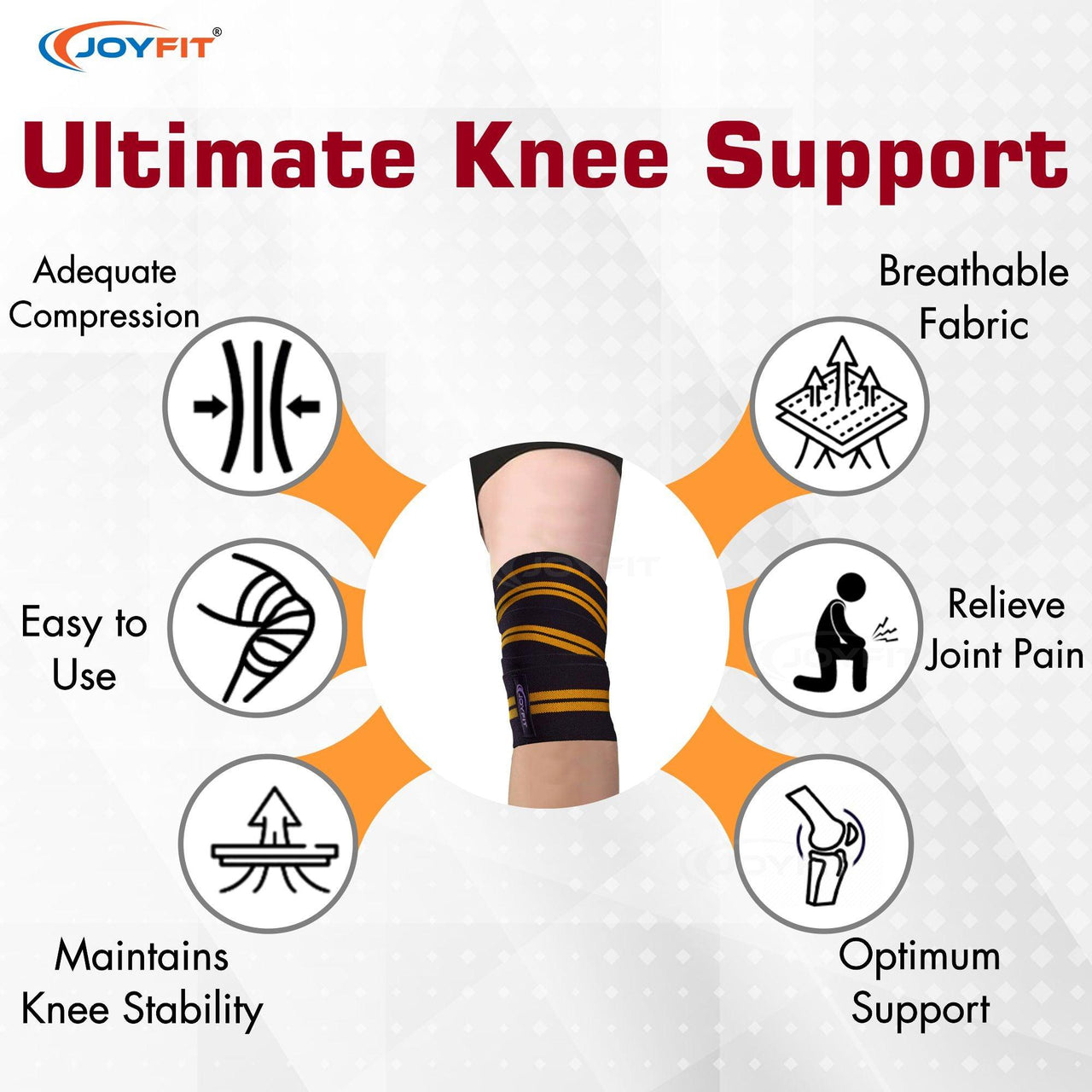 Knee Wraps for Weightlifting - Joyfit