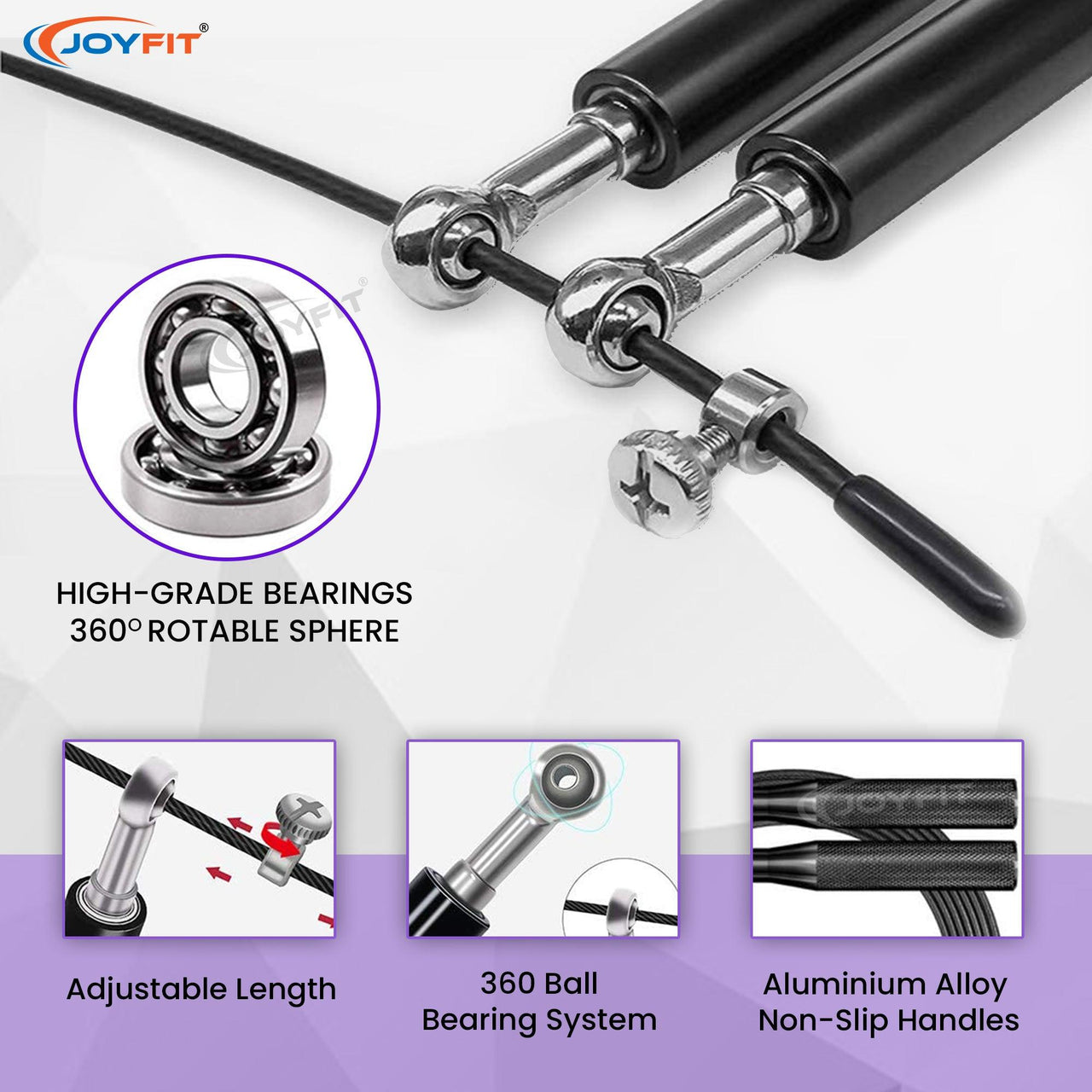 Adjustable Skipping Rope - Joyfit