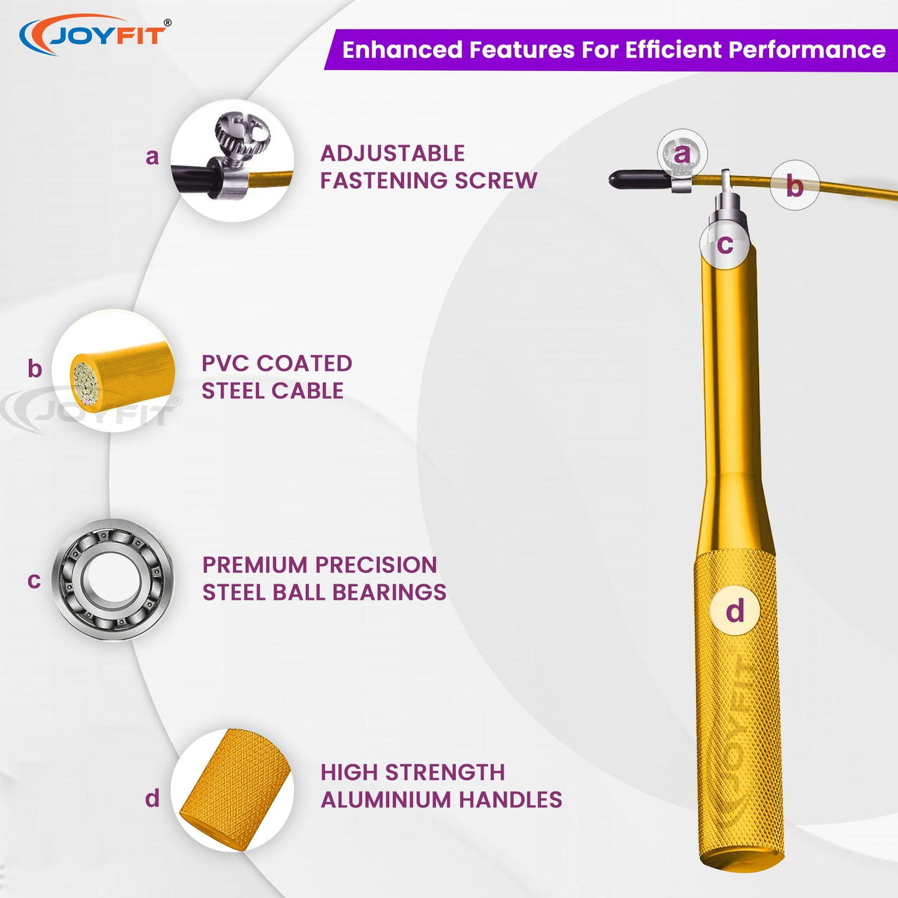 Adjustable Skipping Rope - Joyfit