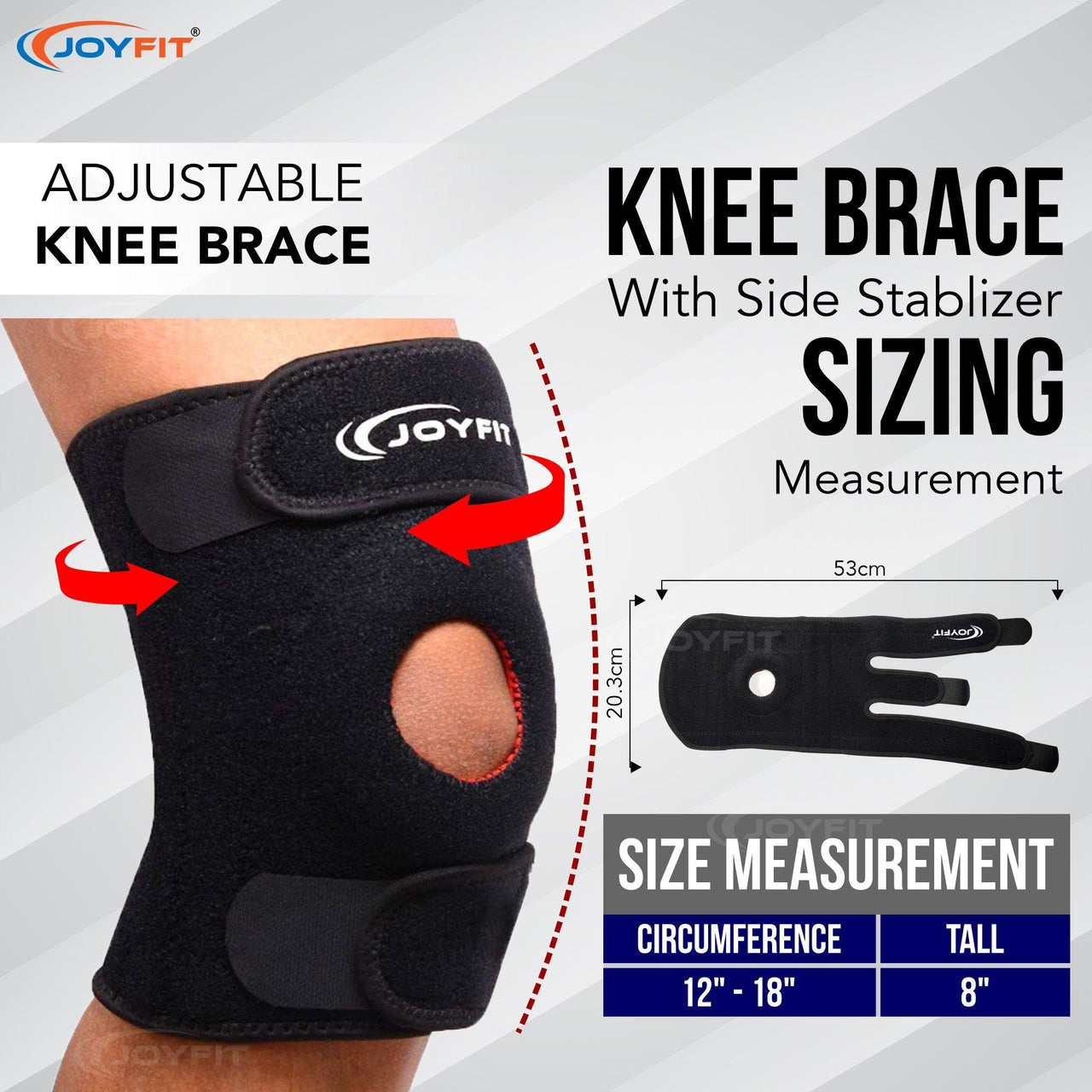 Adjustable Knee Support Brace(Pair) - Joyfit