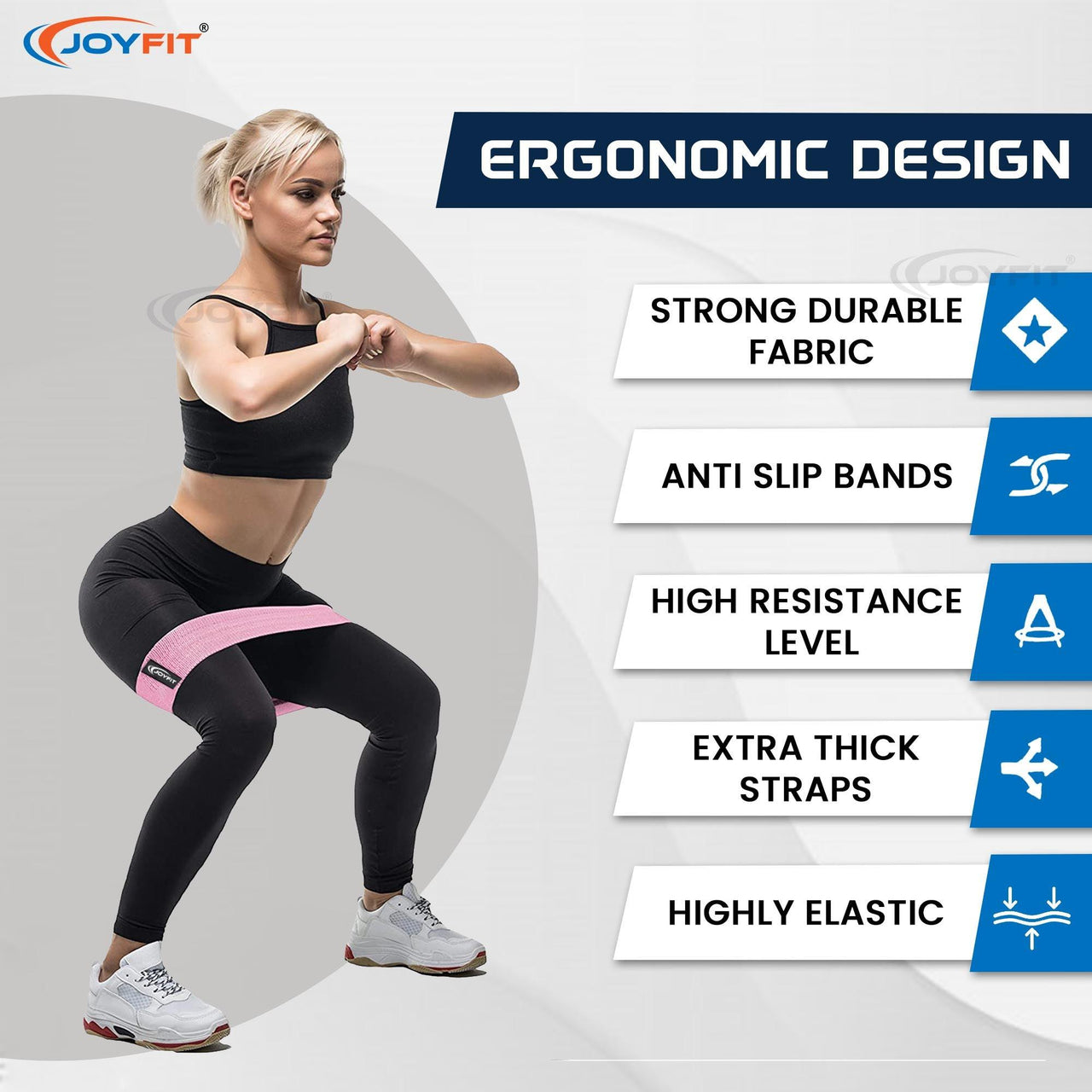 Non-slip, Elastic Hip Bands Set - Joyfit