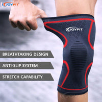 Thumbnail for Knee Sleeves with Ventilated Patella (Red) - Joyfit