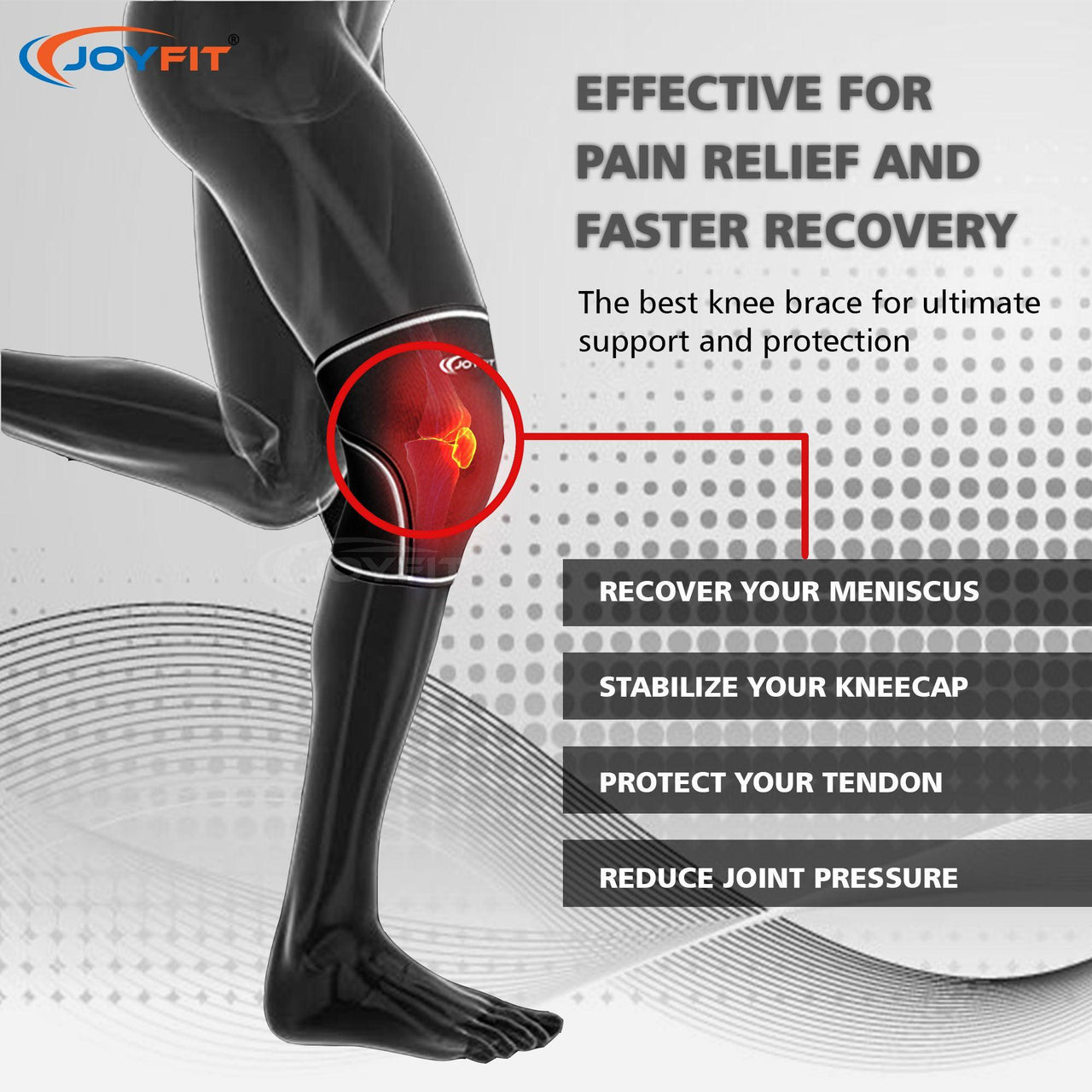 Short Knee Sleeves for Complete Knee Support - Joyfit