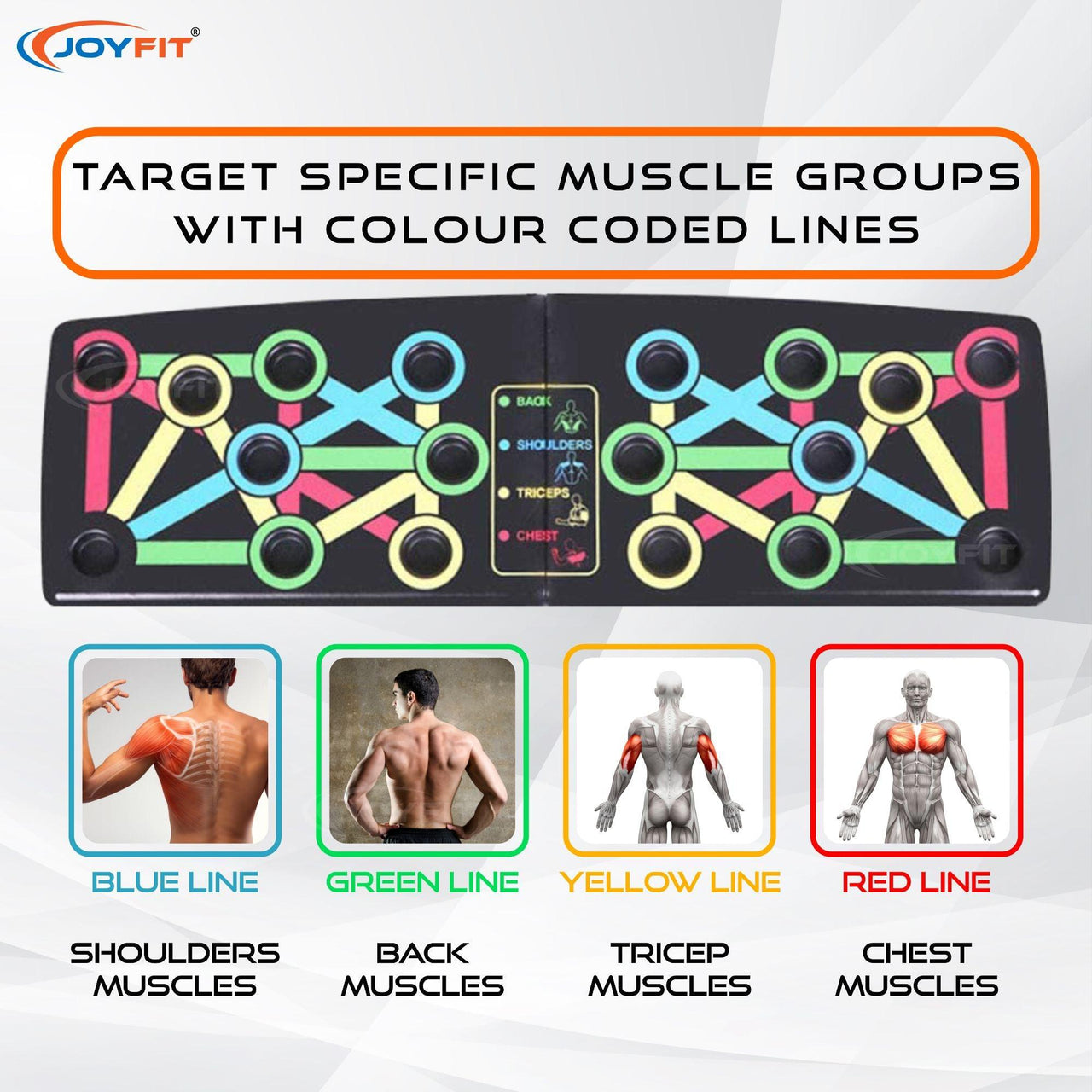 Push-Up Board for Home Workout with FREE Push-Up Guide - Joyfit