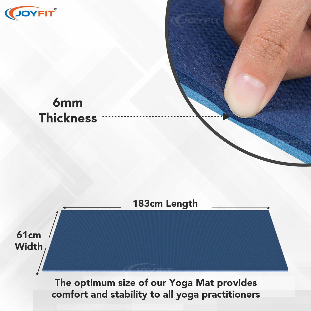 Anti Slip Yoga Mats For Meditation & Fitness Workouts - Joyfit