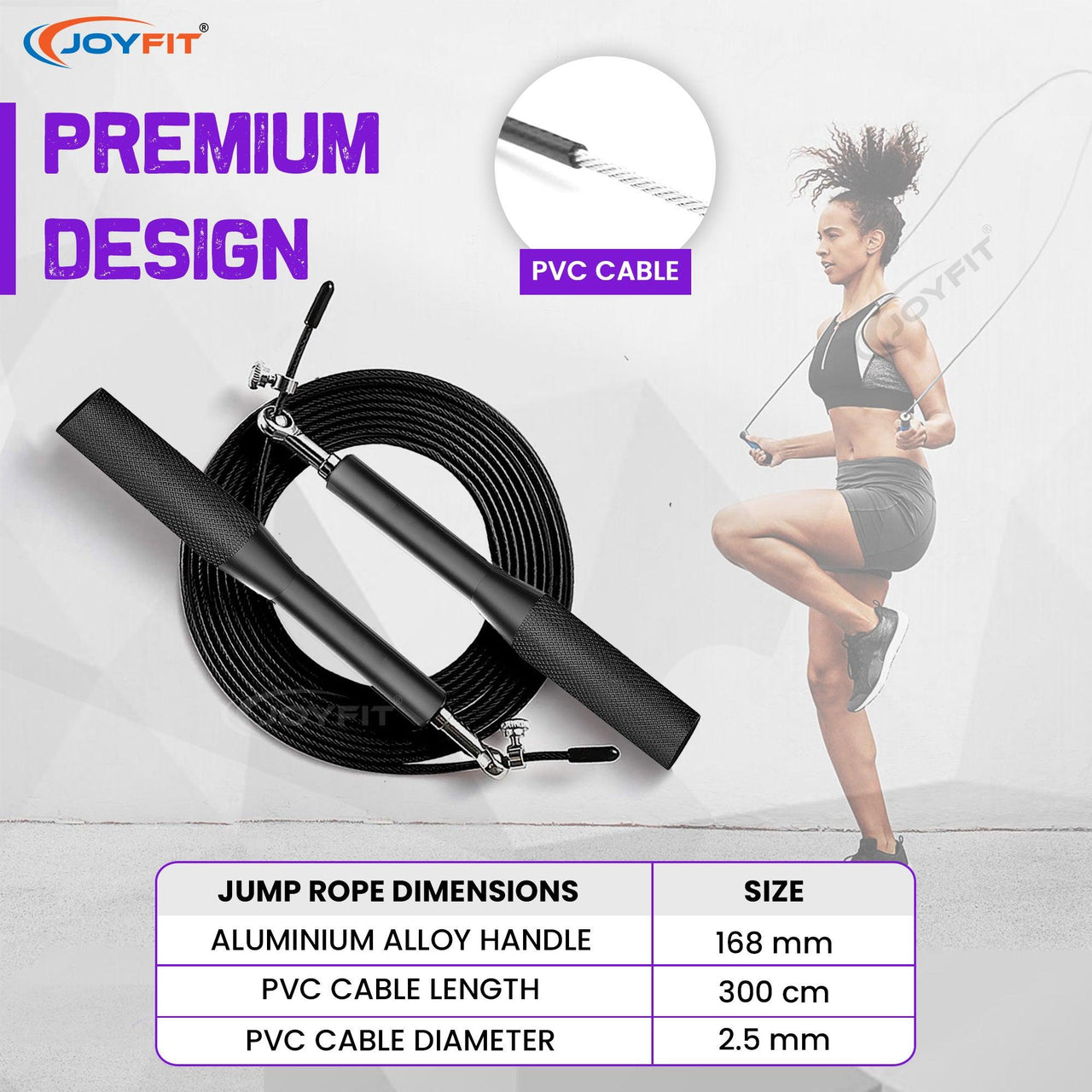 Adjustable Skipping Rope - Joyfit