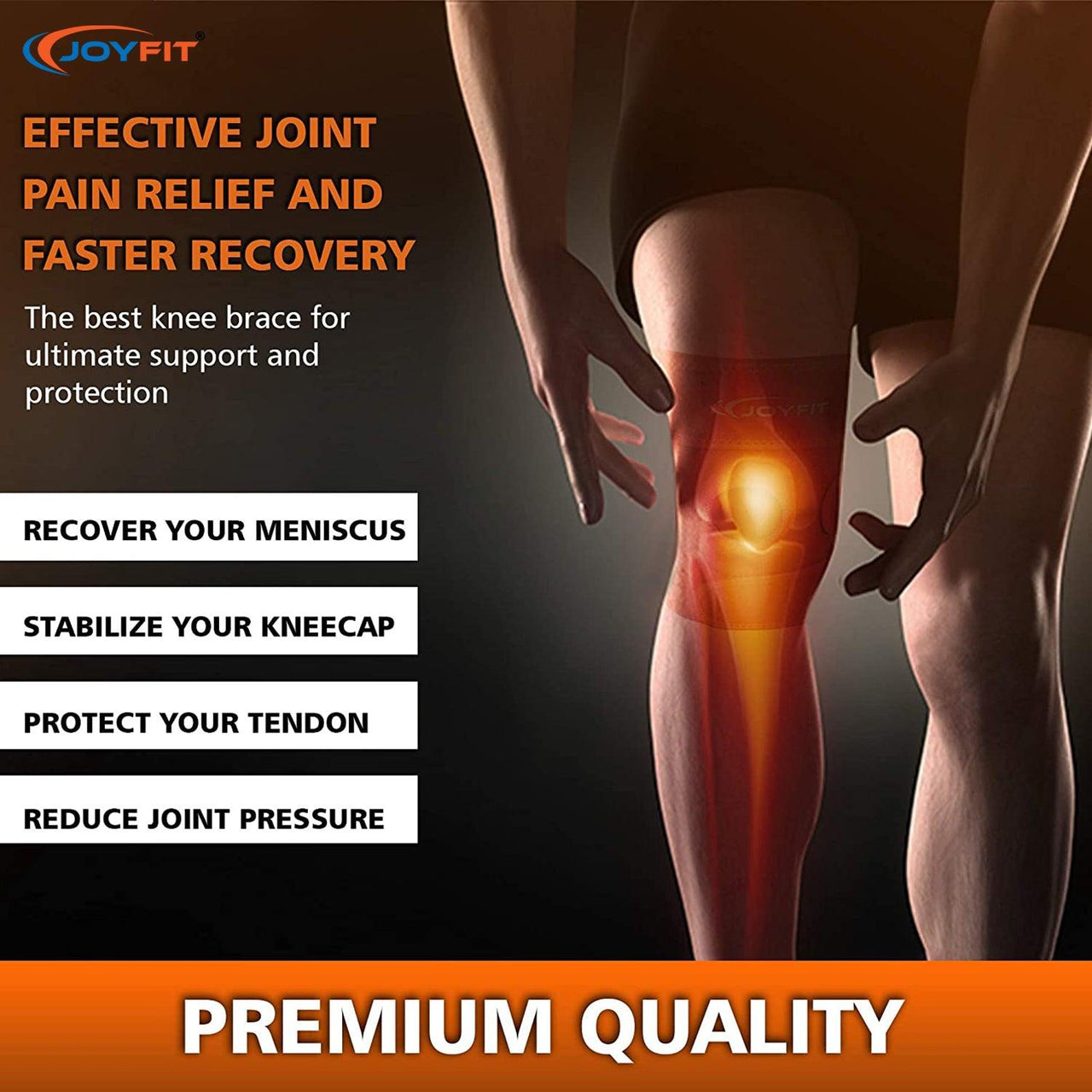 Knee Cap with Anti Slip Silicone Lining (Single) - Joyfit