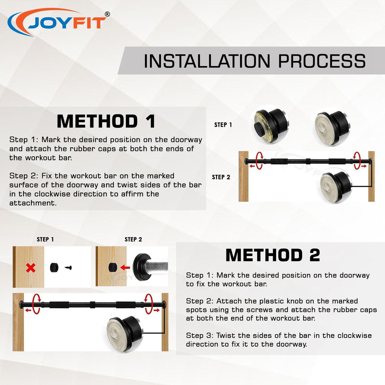 Pull up Bar with strong Hand Grip - Joyfit