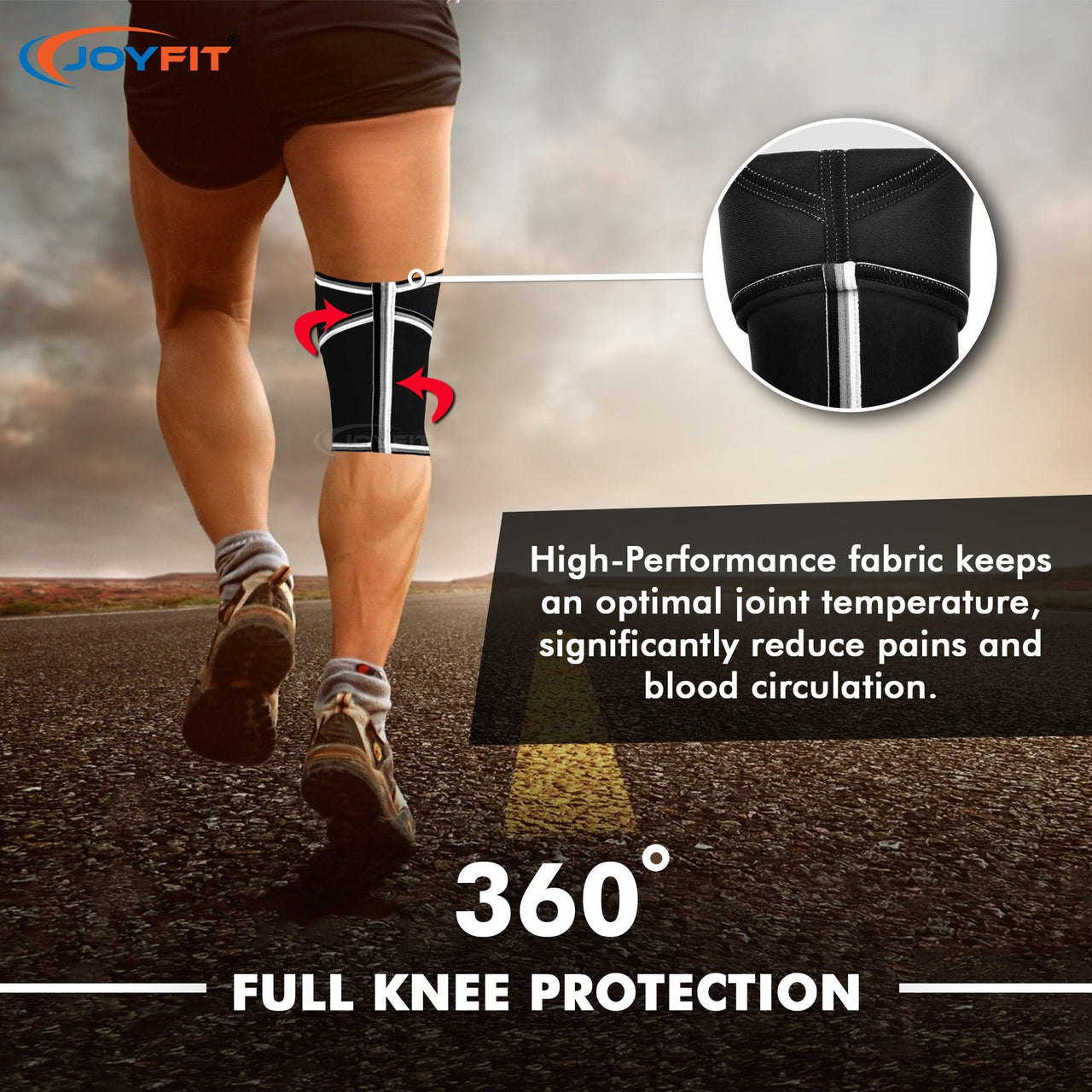 Short Knee Sleeves for Complete Knee Support - Joyfit