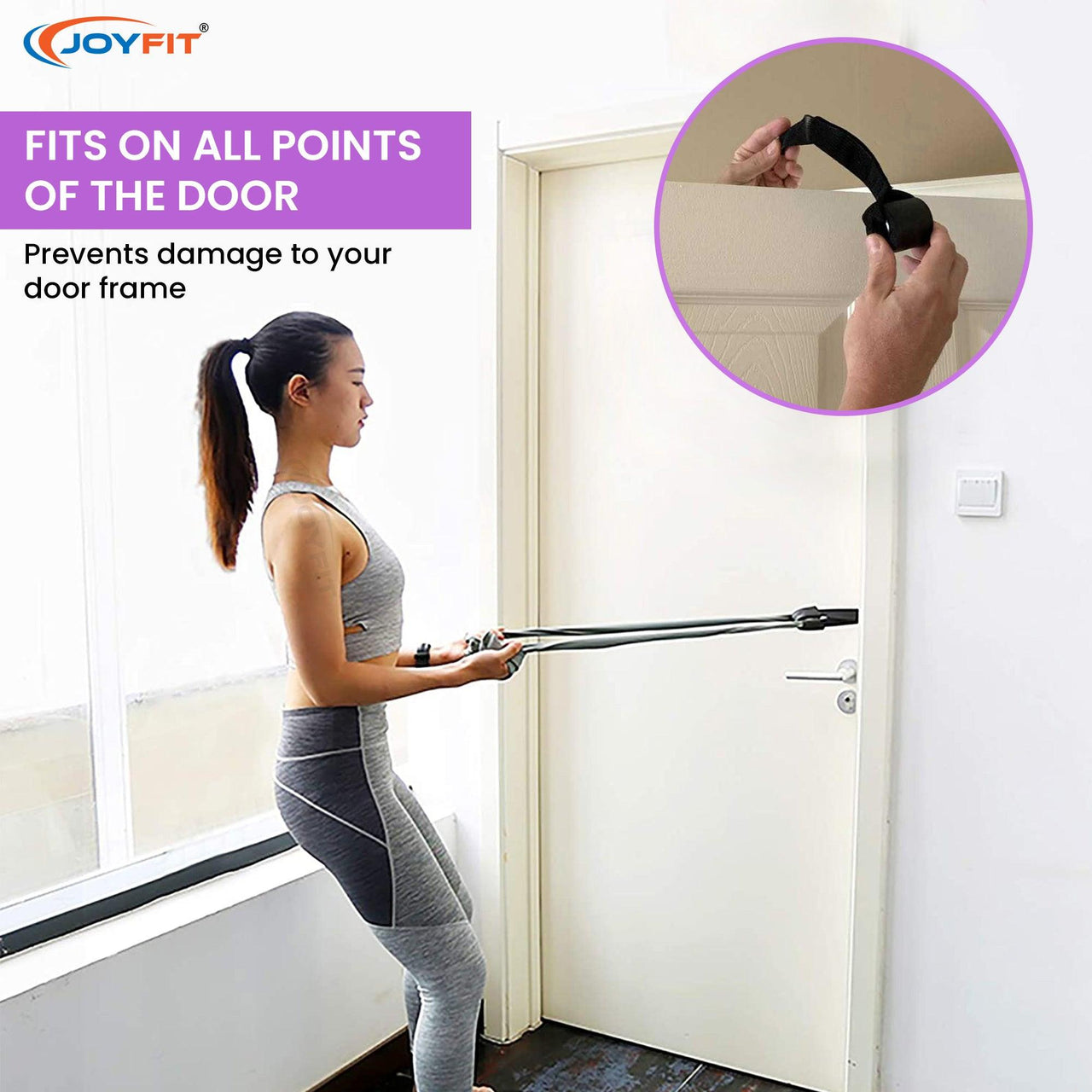 Door Anchor with Loop connector (Black) - Joyfit
