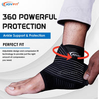 Thumbnail for Adjustable Ankle Support Brace with Straps - Joyfit
