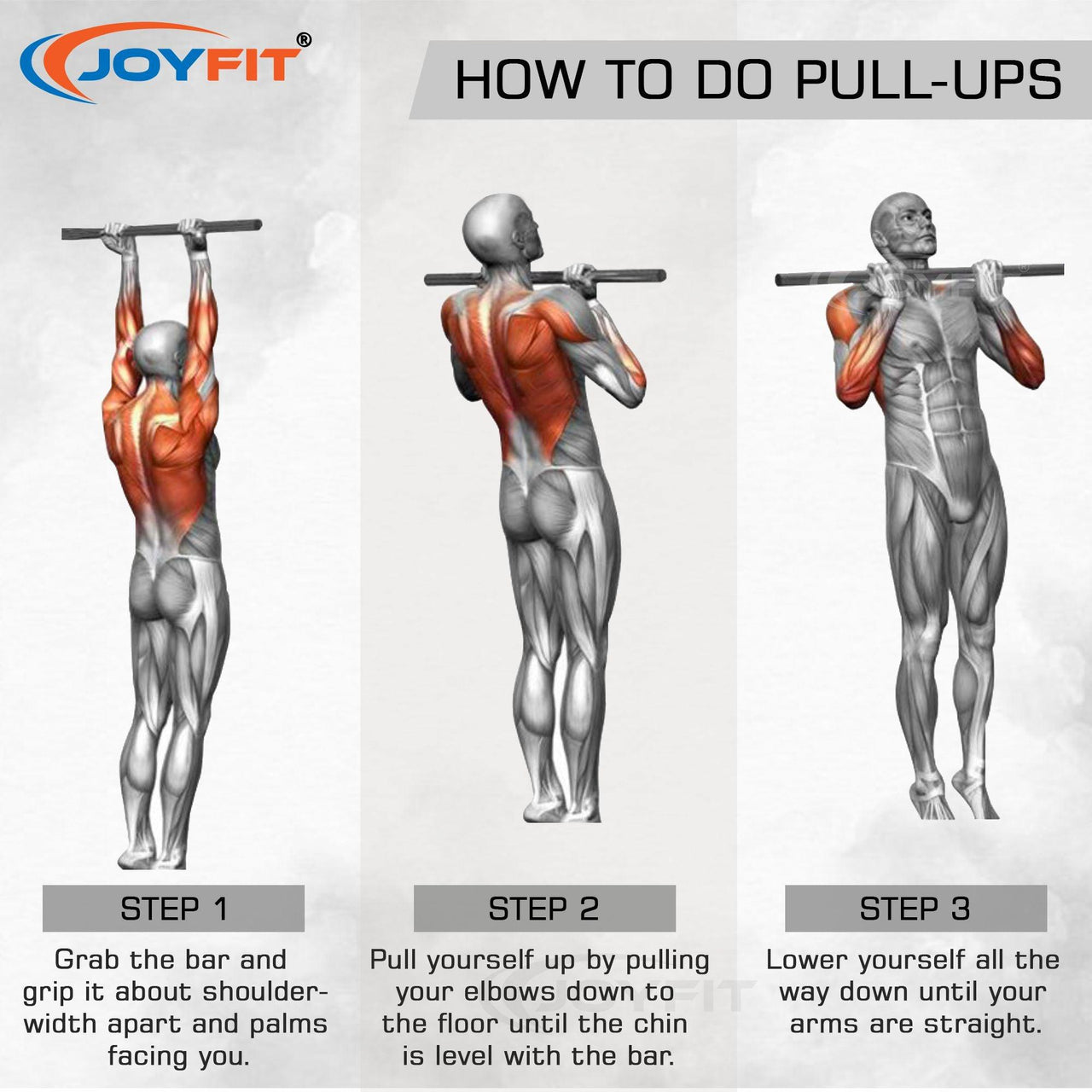 Pull up Bar with strong Hand Grip - Joyfit