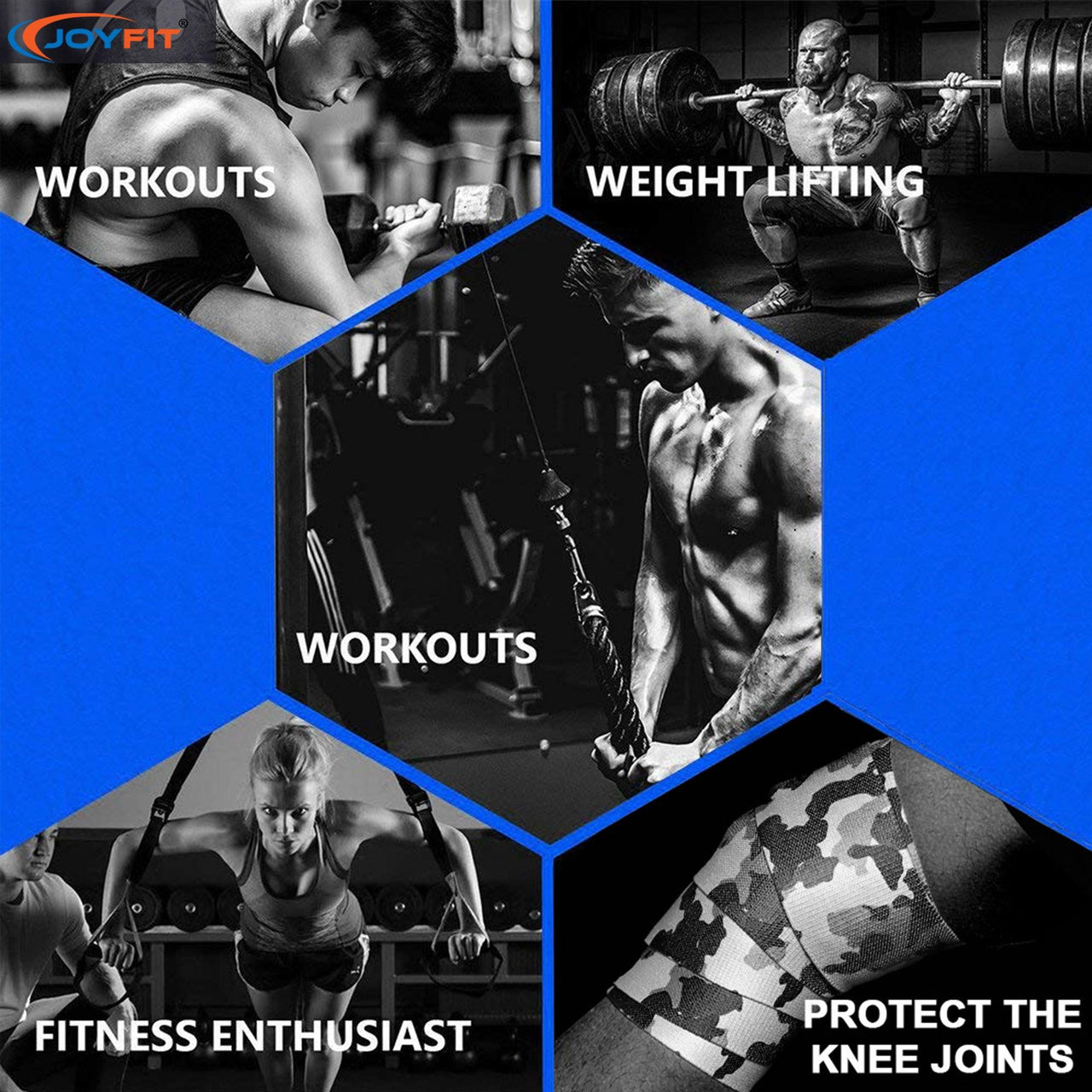 Knee Wraps for Weightlifting - Joyfit