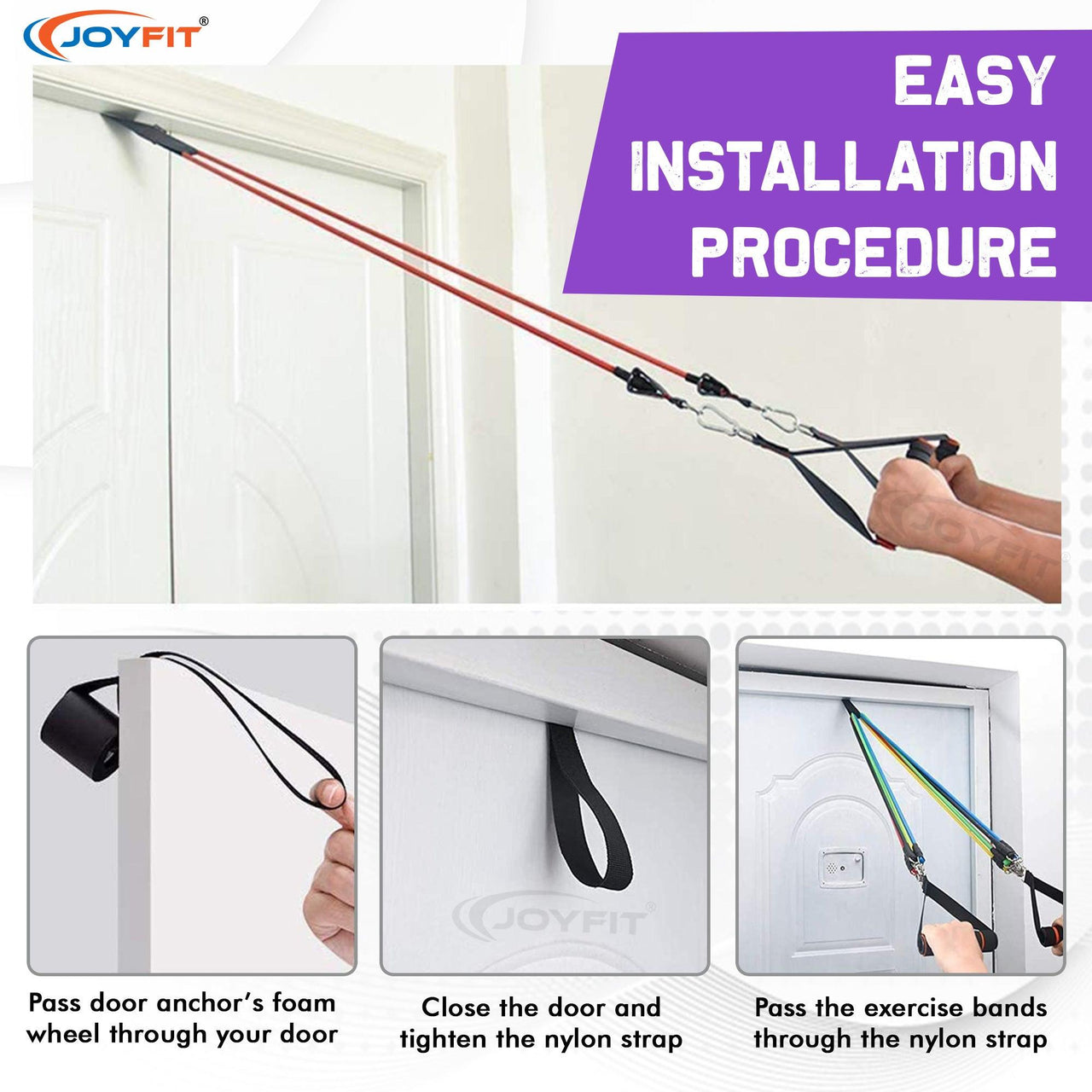 Door Anchor with Loop connector (Black) - Joyfit